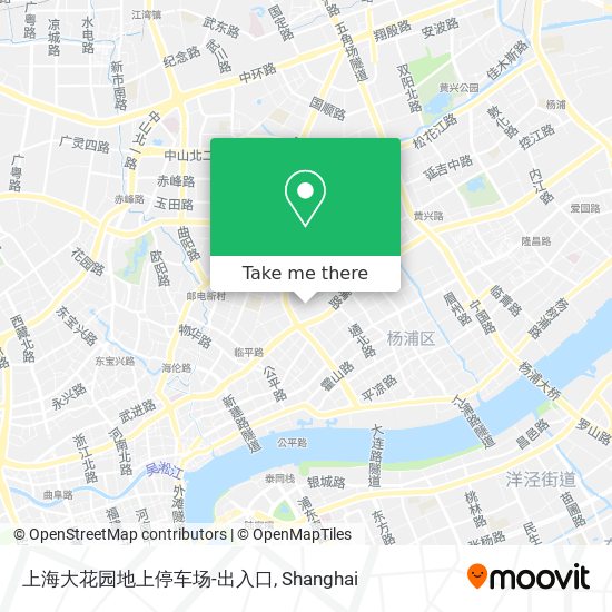 上海大花园地上停车场-出入口 map