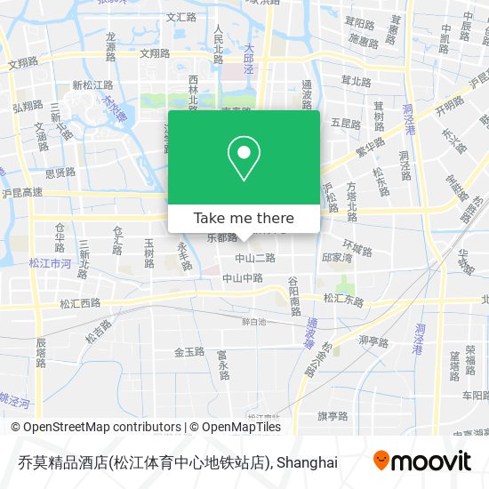 乔莫精品酒店(松江体育中心地铁站店) map