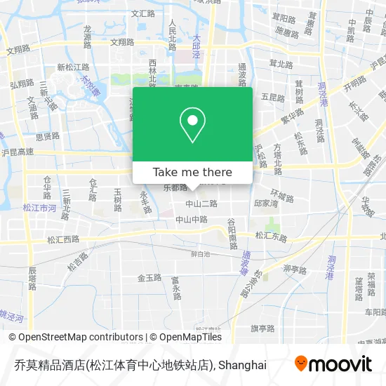 乔莫精品酒店(松江体育中心地铁站店) map