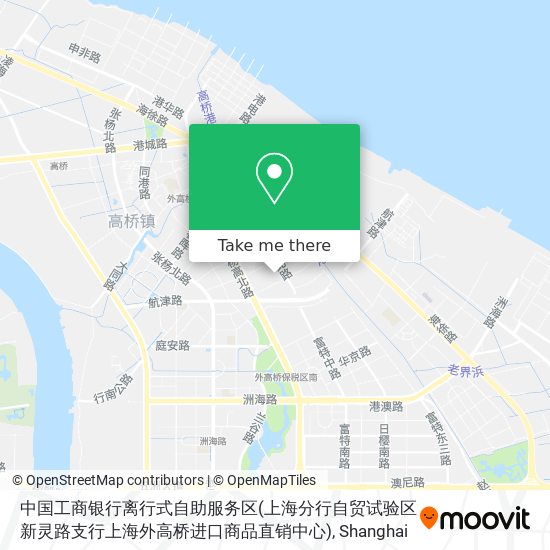 中国工商银行离行式自助服务区(上海分行自贸试验区新灵路支行上海外高桥进口商品直销中心) map