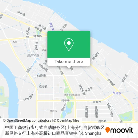 中国工商银行离行式自助服务区(上海分行自贸试验区新灵路支行上海外高桥进口商品直销中心) map