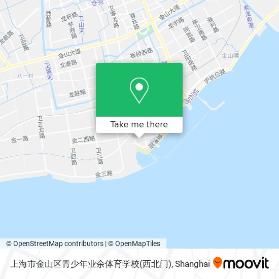 上海市金山区青少年业余体育学校(西北门) map