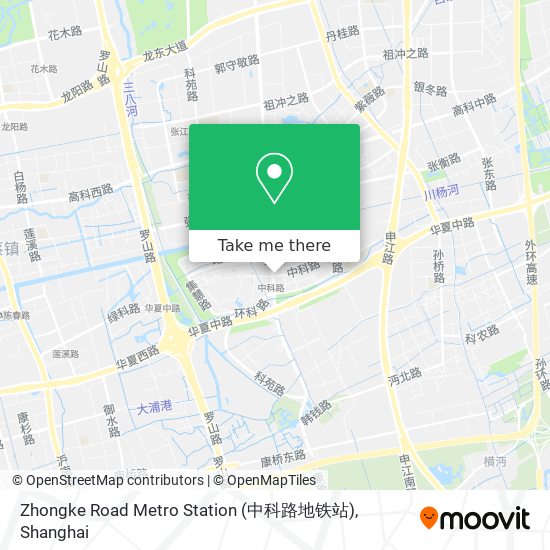 Zhongke Road Metro Station (中科路地铁站) map