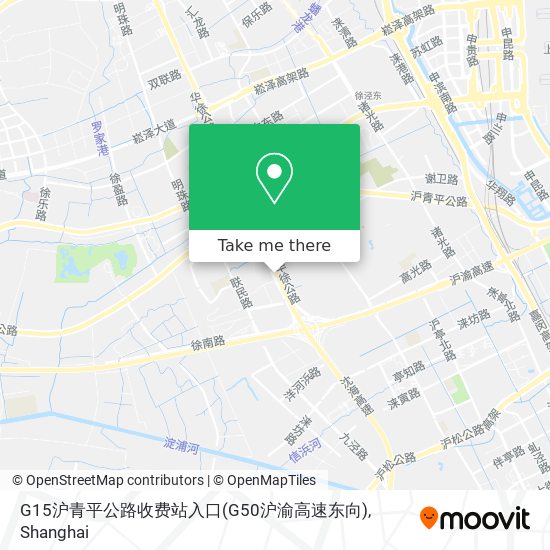 G15沪青平公路收费站入口(G50沪渝高速东向) map
