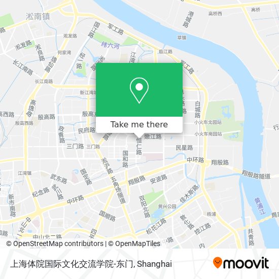 上海体院国际文化交流学院-东门 map