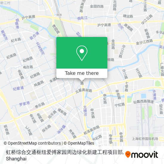 虹桥综合交通枢纽爱搏家园周边绿化新建工程项目部 map