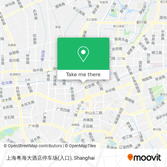 上海粤海大酒店停车场(入口) map