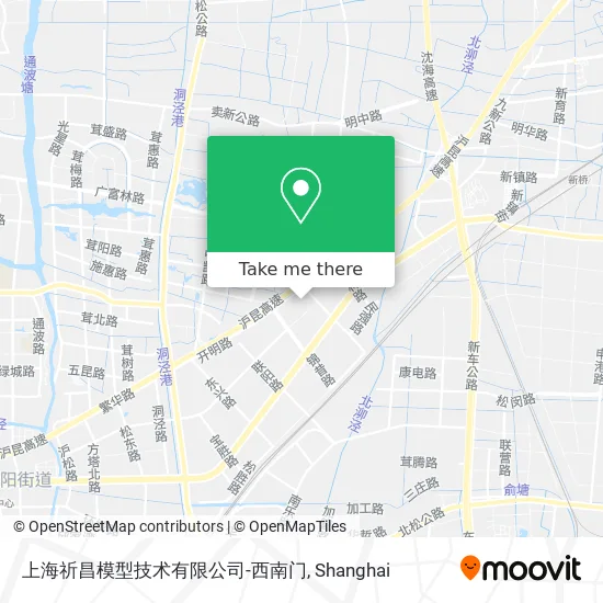 上海祈昌模型技术有限公司-西南门 map