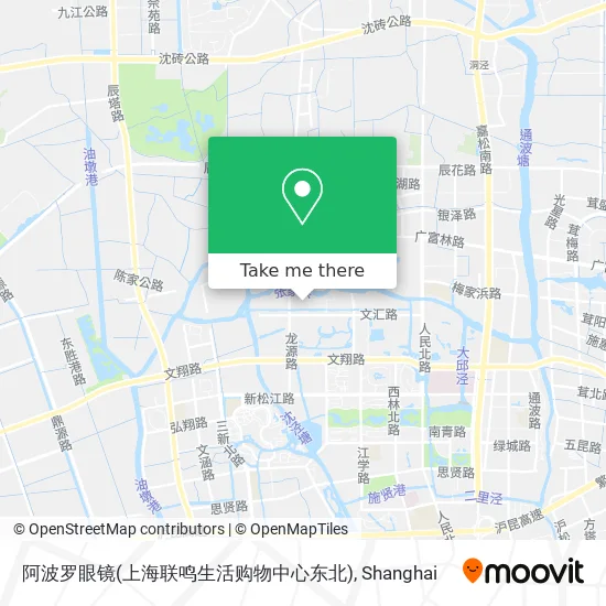 阿波罗眼镜(上海联鸣生活购物中心东北) map