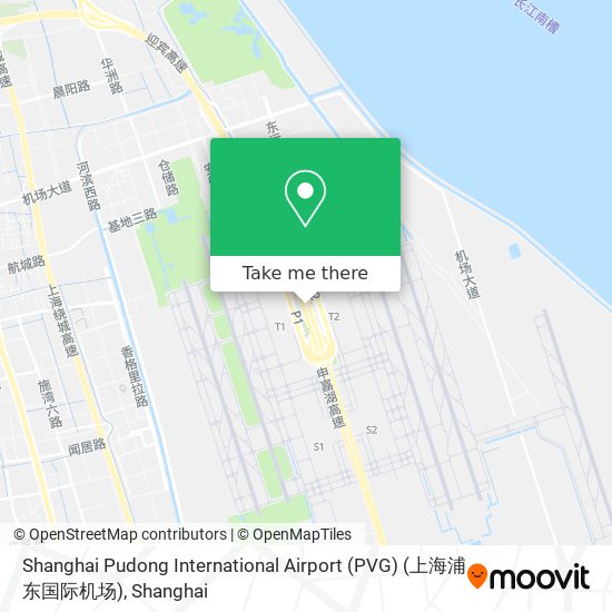 Shanghai Pudong International Airport (PVG) (上海浦东国际机场) map