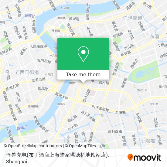 怪兽充电(布丁酒店上海陆家嘴塘桥地铁站店) map