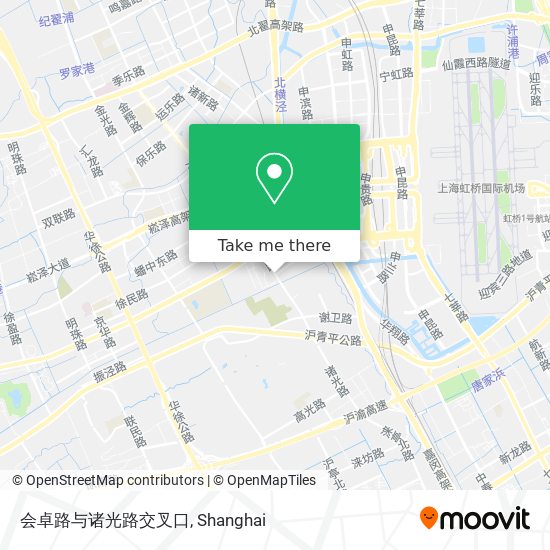 会卓路与诸光路交叉口 map