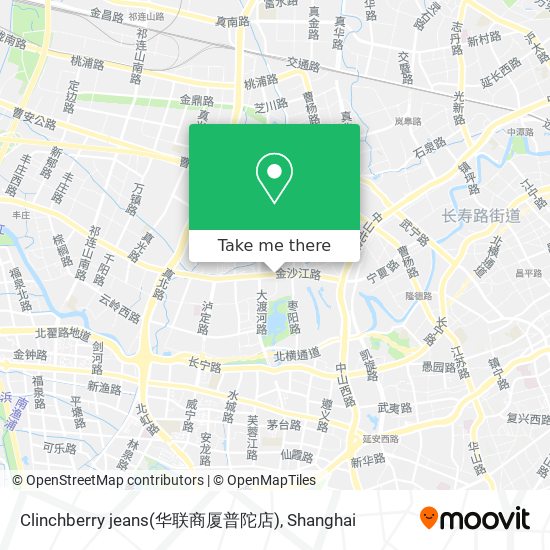 Clinchberry jeans(华联商厦普陀店) map