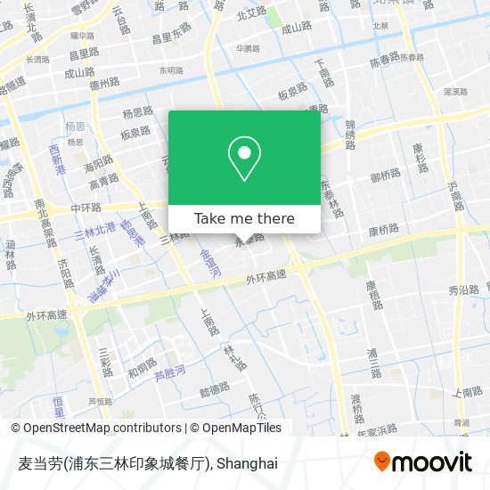 麦当劳(浦东三林印象城餐厅) map