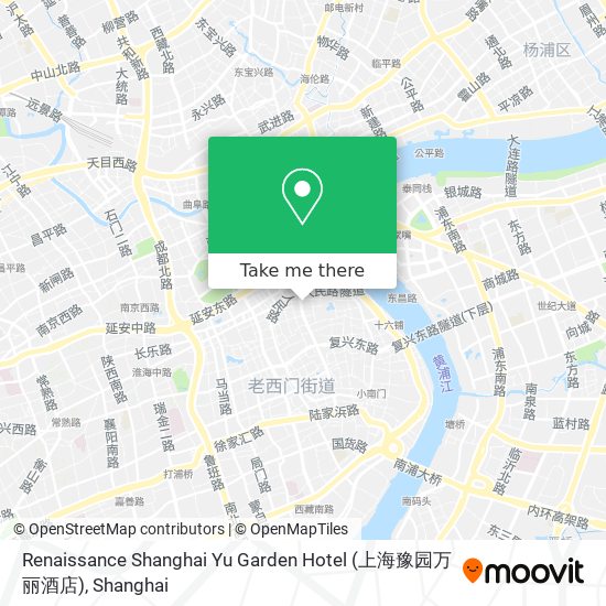 Renaissance Shanghai Yu Garden Hotel (上海豫园万丽酒店) map