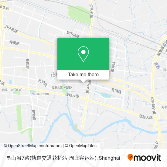 昆山游7路(轨道交通花桥站-周庄客运站) map