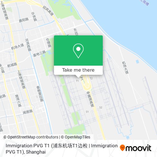 Immigration PVG T1 (浦东机场T1边检 | Immigration PVG T1) map