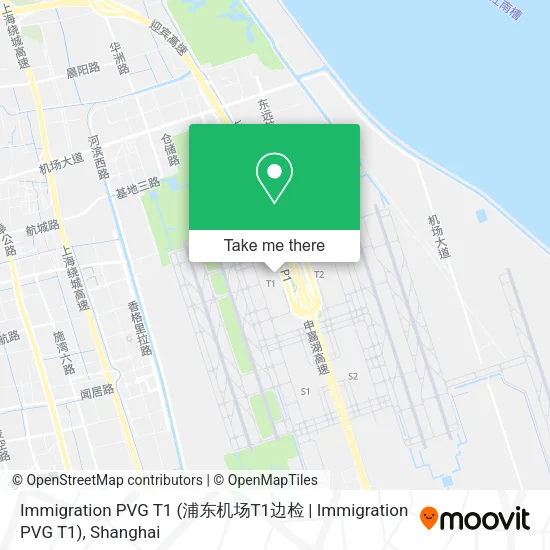 Immigration PVG T1 (浦东机场T1边检 | Immigration PVG T1) map