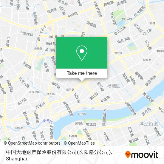 中国大地财产保险股份有限公司(长阳路分公司) map