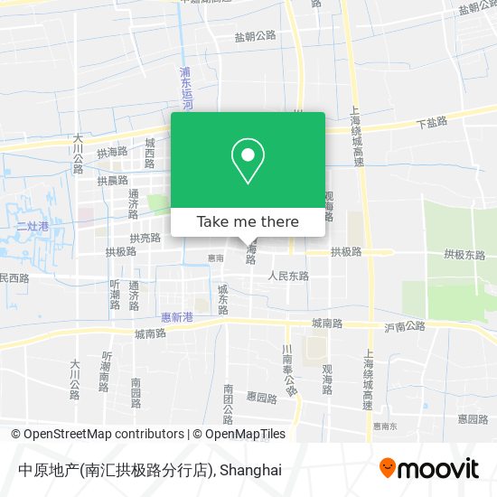 中原地产(南汇拱极路分行店) map