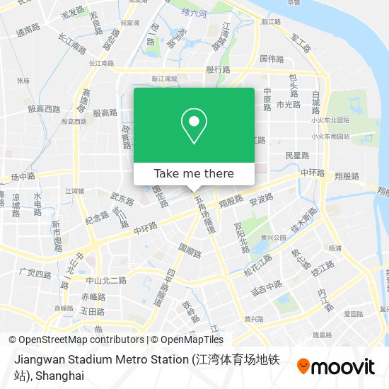 Jiangwan Stadium Metro Station (江湾体育场地铁站) map