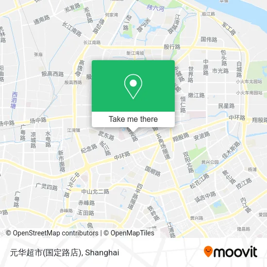 元华超市(国定路店) map