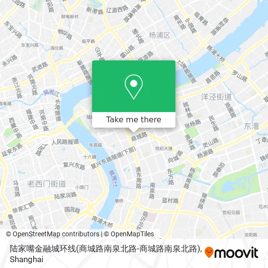 陆家嘴金融城环线(商城路南泉北路-商城路南泉北路) map