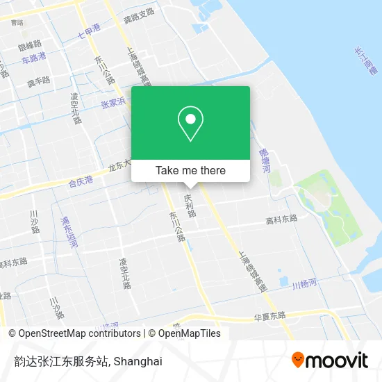 韵达张江东服务站 map