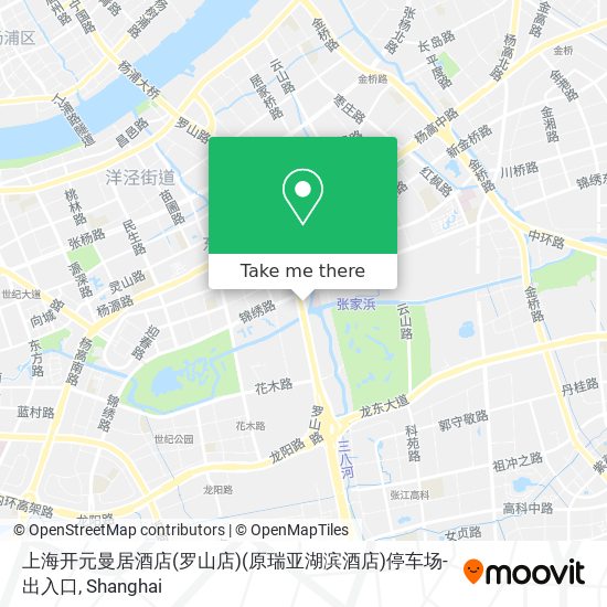 上海开元曼居酒店(罗山店)(原瑞亚湖滨酒店)停车场-出入口 map