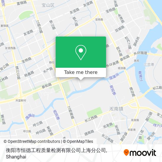 衡阳市恒德工程质量检测有限公司上海分公司 map