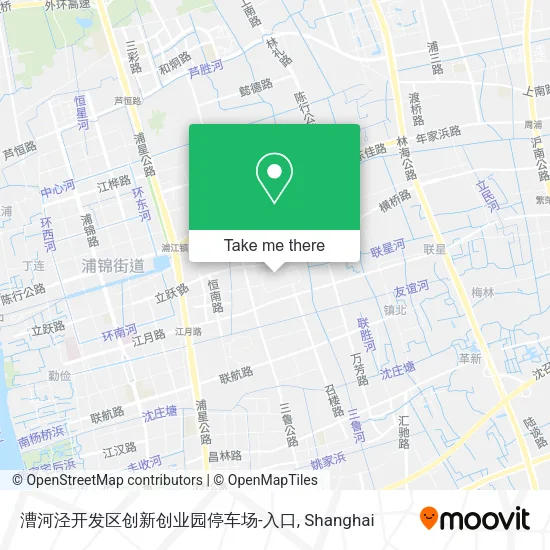 漕河泾开发区创新创业园停车场-入口 map