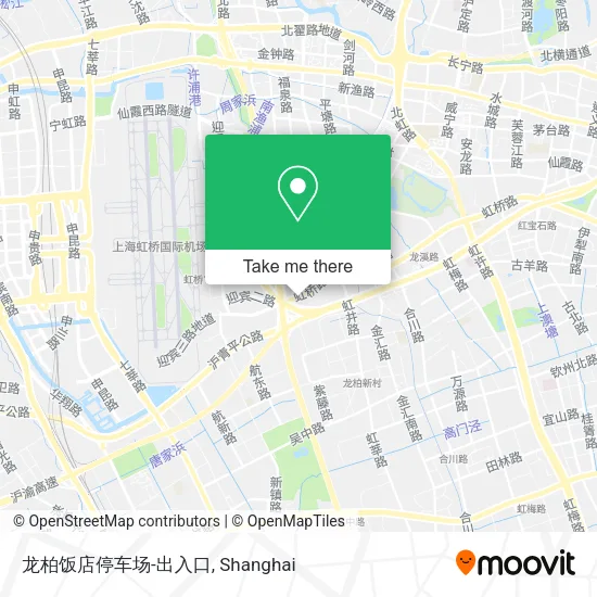 龙柏饭店停车场-出入口 map