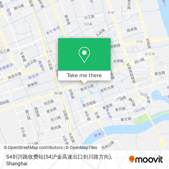 S4剑川路收费站(S4沪金高速出口剑川路方向) map