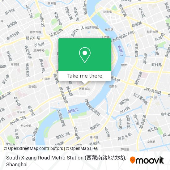 South Xizang Road Metro Station (西藏南路地铁站) map