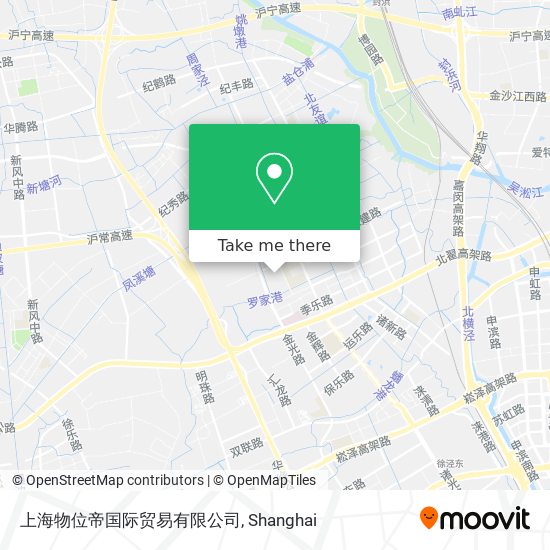 上海物位帝国际贸易有限公司 map