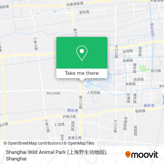 Shanghai Wild Animal Park (上海野生动物园) map