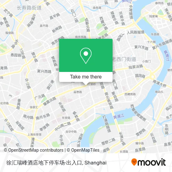 徐汇瑞峰酒店地下停车场-出入口 map