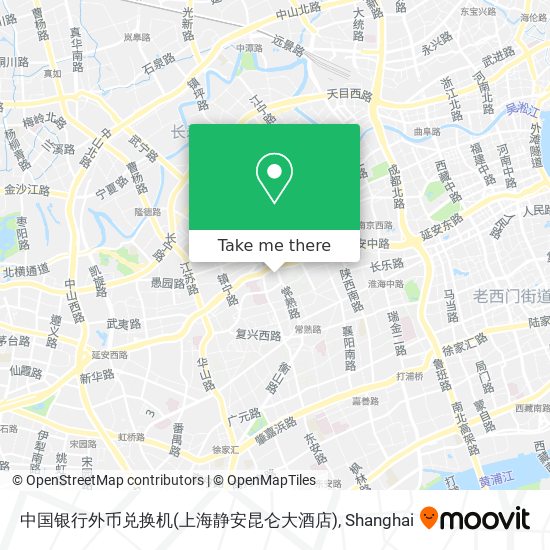 中国银行外币兑换机(上海静安昆仑大酒店) map