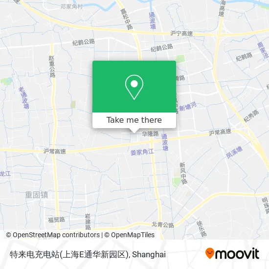 特来电充电站(上海E通华新园区) map