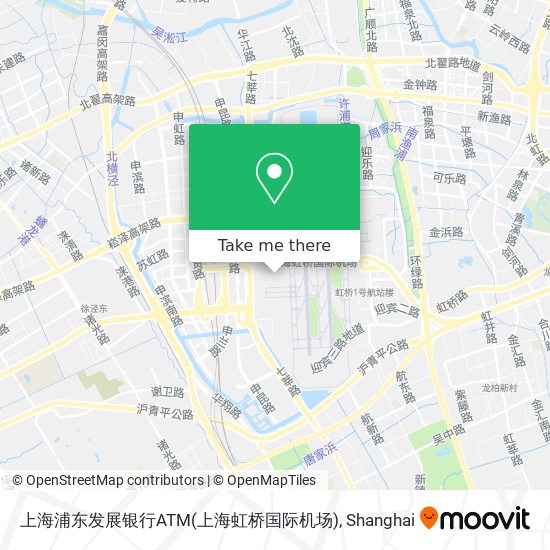 上海浦东发展银行ATM(上海虹桥国际机场) map