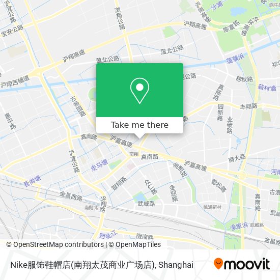 Nike服饰鞋帽店(南翔太茂商业广场店) map
