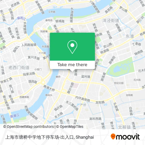 上海市塘桥中学地下停车场-出入口 map