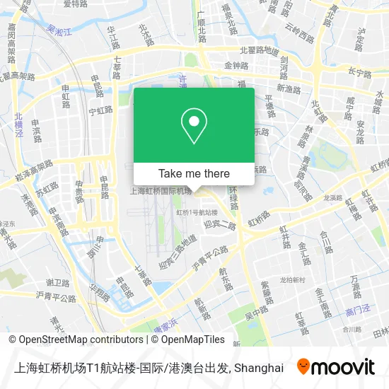 上海虹桥机场T1航站楼-国际/港澳台出发 map