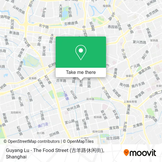 Guyang Lu - The Food Street (古羊路休闲街) map