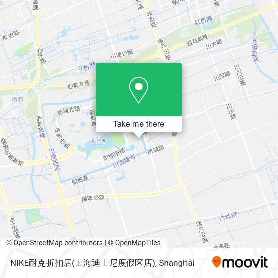 NIKE耐克折扣店(上海迪士尼度假区店) map