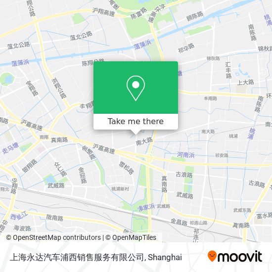 上海永达汽车浦西销售服务有限公司 map