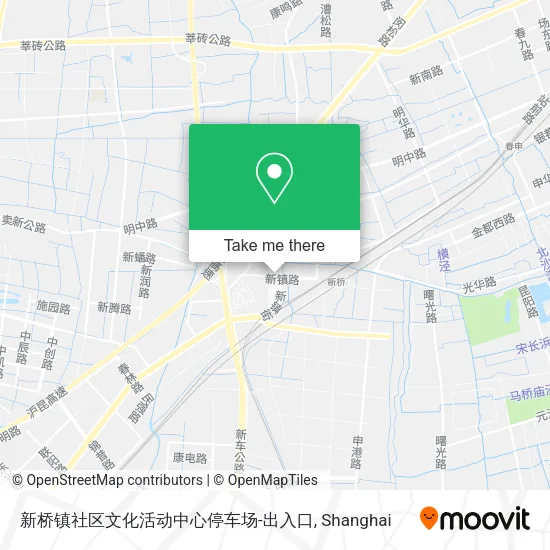 新桥镇社区文化活动中心停车场-出入口 map