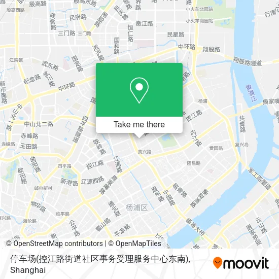 停车场(控江路街道社区事务受理服务中心东南) map