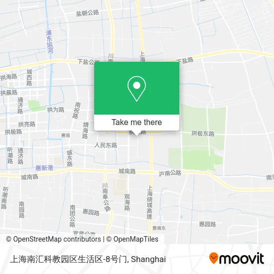 上海南汇科教园区生活区-8号门 map