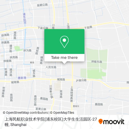 上海民航职业技术学院(浦东校区)大学生生活园区-27幢 map